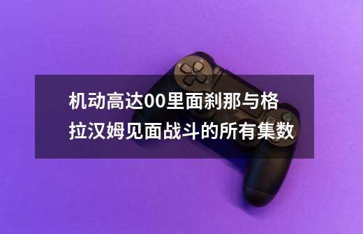 机动高达00里面刹那与格拉汉姆见面战斗的所有集数-第1张-游戏信息-龙启网