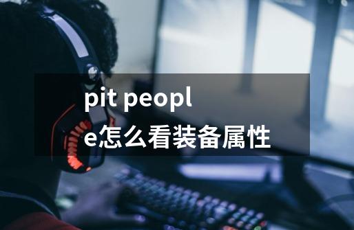 pit people怎么看装备属性-第1张-游戏信息-龙启网