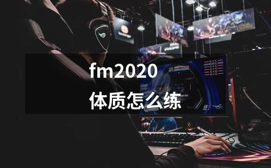 fm2020体质怎么练-第1张-游戏信息-龙启网