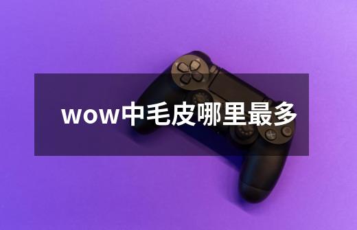 wow中毛皮哪里最多-第1张-游戏信息-龙启网