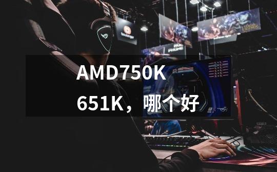 AMD750K 651K，哪个好-第1张-游戏信息-龙启网