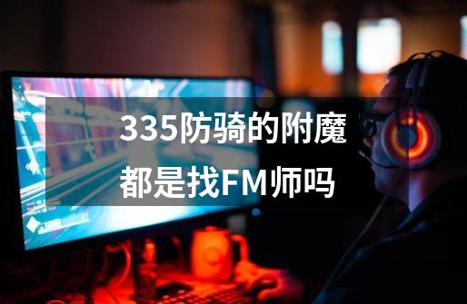 3.35防骑的附魔都是找FM师吗-第1张-游戏信息-龙启网