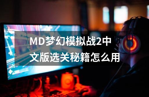 MD梦幻模拟战2中文版选关秘籍怎么用-第1张-游戏信息-龙启网