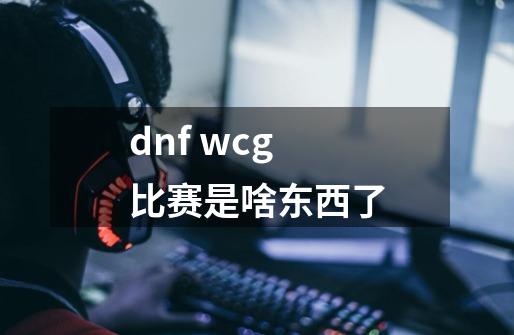 dnf wcg比赛是啥东西了-第1张-游戏信息-龙启网