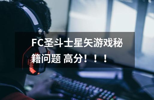 FC圣斗士星矢游戏秘籍问题 高分！！！-第1张-游戏信息-龙启网