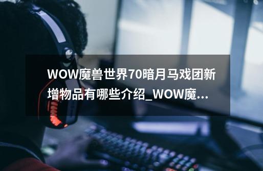 WOW魔兽世界7.0暗月马戏团新增物品有哪些介绍_WOW魔兽世界7.0暗月马戏团新增物品有哪些是什么-第1张-游戏信息-龙启网