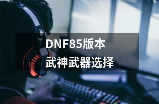 DNF85版本武神武器选择-第1张-游戏信息-龙启网