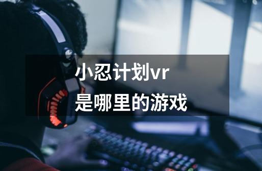 小忍计划vr是哪里的游戏-第1张-游戏信息-龙启网