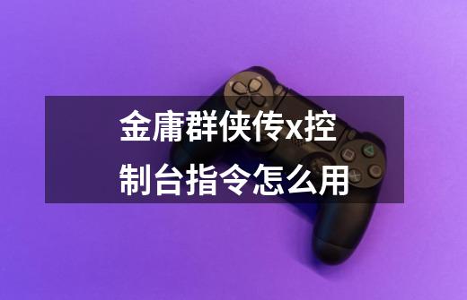 金庸群侠传x控制台指令怎么用-第1张-游戏信息-龙启网