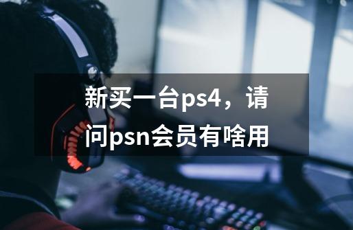 新买一台ps4，请问psn会员有啥用-第1张-游戏信息-龙启网