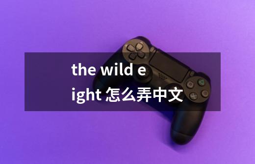 the wild eight 怎么弄中文-第1张-游戏信息-龙启网