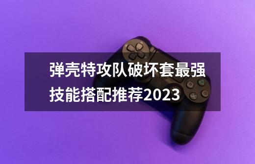 弹壳特攻队破坏套最强技能搭配推荐2023-第1张-游戏信息-龙启网