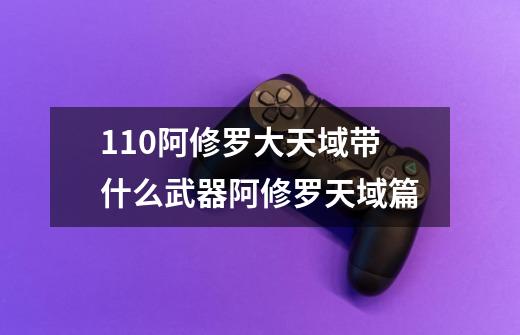 110阿修罗大天域带什么武器阿修罗天域篇-第1张-游戏信息-龙启网