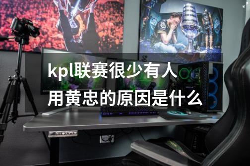 kpl联赛很少有人用黄忠的原因是什么-第1张-游戏信息-龙启网