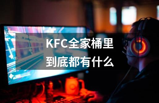 KFC全家桶里到底都有什么-第1张-游戏信息-龙启网