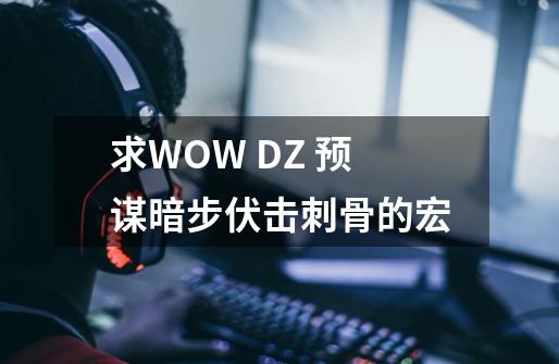 求WOW DZ 预谋+暗步+伏击+刺骨的宏-第1张-游戏信息-龙启网