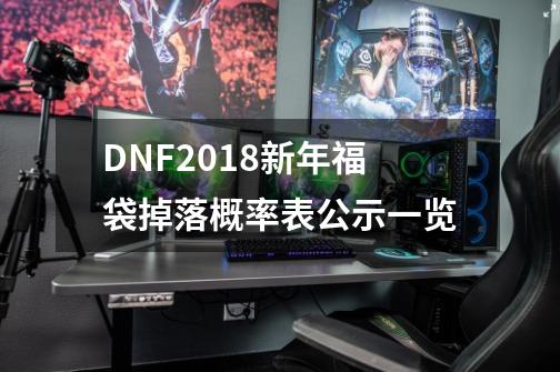 DNF2018新年福袋掉落概率表公示一览-第1张-游戏信息-龙启网