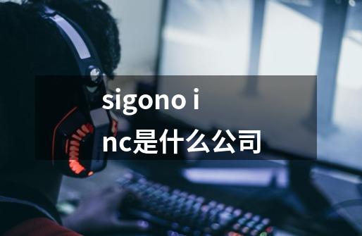 sigono inc是什么公司-第1张-游戏信息-龙启网