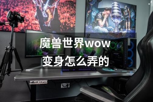 魔兽世界wow  变身怎么弄的-第1张-游戏信息-龙启网