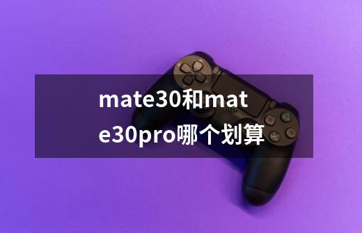 mate30和mate30pro哪个划算-第1张-游戏信息-龙启网