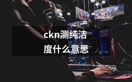 ckn测纯洁度什么意思-第1张-游戏信息-龙启网