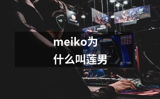 meiko为什么叫莲男-第1张-游戏信息-龙启网