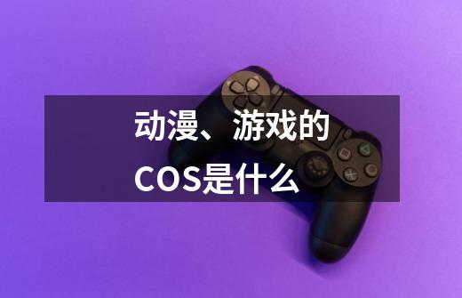 动漫、游戏的COS是什么-第1张-游戏信息-龙启网