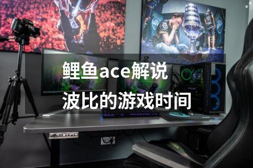 鲤鱼ace解说波比的游戏时间-第1张-游戏信息-龙启网