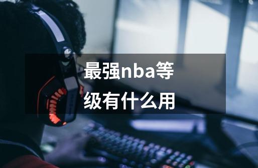 最强nba等级有什么用-第1张-游戏信息-龙启网