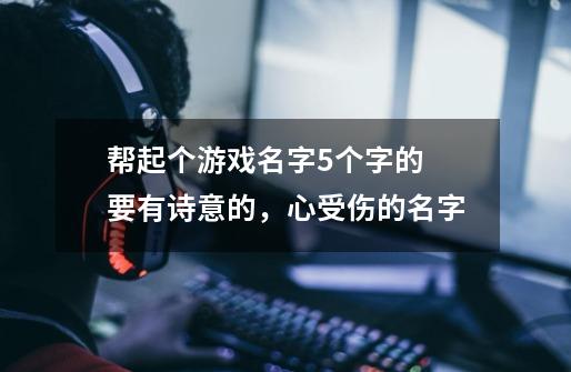 帮起个游戏名字5个字的 要有诗意的，心受伤的名字-第1张-游戏信息-龙启网