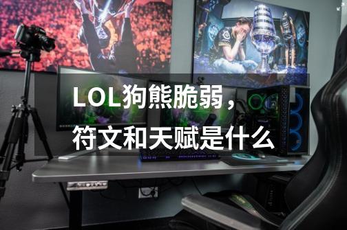 LOL狗熊脆弱，符文和天赋是什么-第1张-游戏信息-龙启网