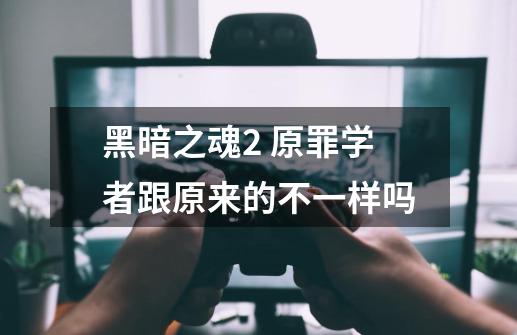 黑暗之魂2 原罪学者跟原来的不一样吗-第1张-游戏信息-龙启网