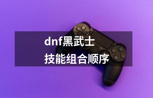 dnf黑武士技能组合顺序-第1张-游戏信息-龙启网