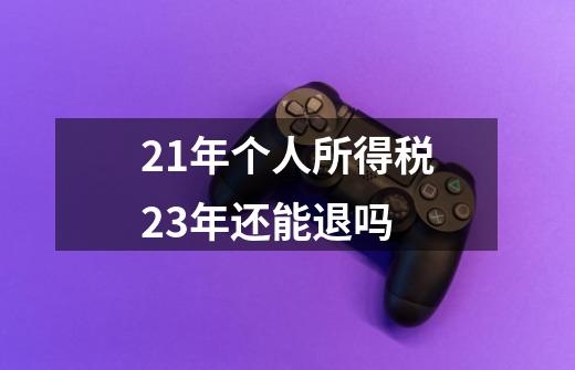 21年个人所得税23年还能退吗-第1张-游戏信息-龙启网