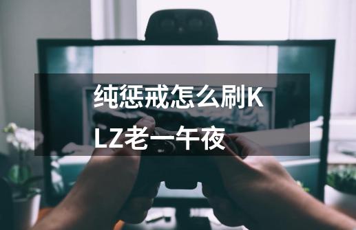 纯惩戒怎么刷KLZ老一午夜-第1张-游戏信息-龙启网