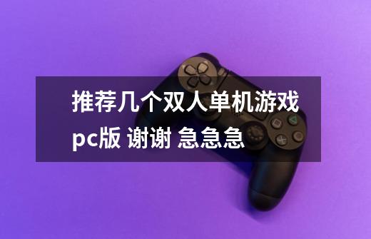 推荐几个双人单机游戏pc版 谢谢 急急急-第1张-游戏信息-龙启网