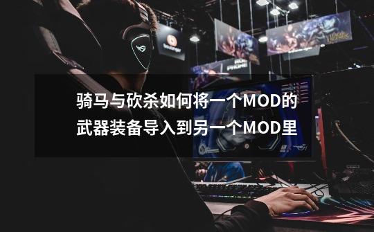 骑马与砍杀如何将一个MOD的武器装备导入到另一个MOD里-第1张-游戏信息-龙启网