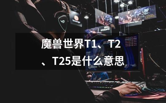 魔兽世界T1、T2、T2.5是什么意思-第1张-游戏信息-龙启网