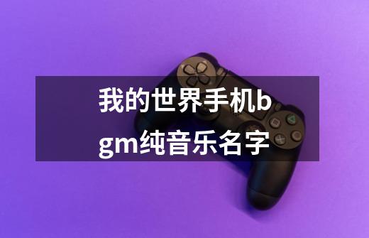 我的世界手机bgm纯音乐名字-第1张-游戏信息-龙启网