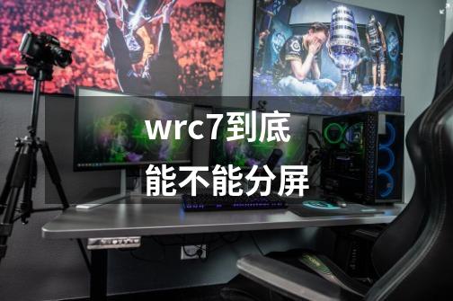 wrc7到底能不能分屏-第1张-游戏信息-龙启网