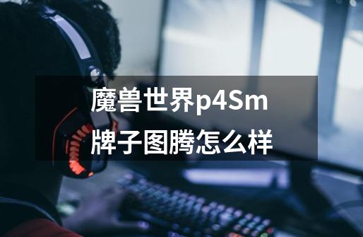 魔兽世界p4Sm牌子图腾怎么样-第1张-游戏信息-龙启网