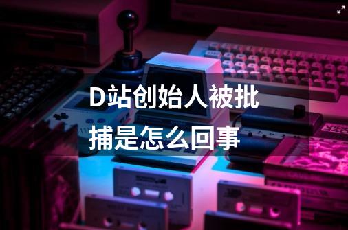 D站创始人被批捕是怎么回事-第1张-游戏信息-龙启网