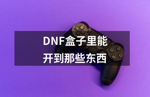 DNF盒子里能开到那些东西-第1张-游戏信息-龙启网