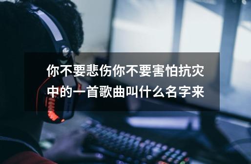 你不要悲伤你不要害怕抗灾中的一首歌曲叫什么名字来-第1张-游戏信息-龙启网