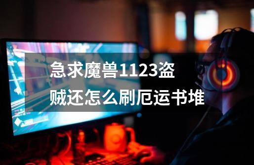 急求魔兽1.12.3盗贼还怎么刷厄运书堆-第1张-游戏信息-龙启网