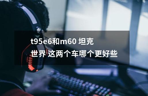 t95e6和m60 坦克世界 这两个车哪个更好些-第1张-游戏信息-龙启网