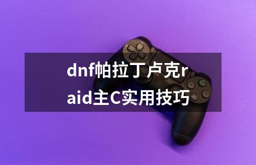 dnf帕拉丁卢克raid主C实用技巧-第1张-游戏信息-龙启网