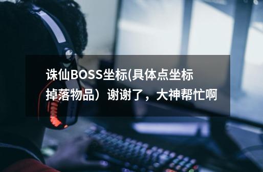 诛仙BOSS坐标(具体点坐标掉落物品）谢谢了，大神帮忙啊-第1张-游戏信息-龙启网