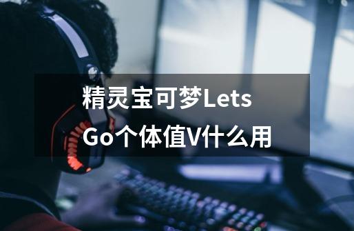 精灵宝可梦LetsGo个体值V什么用-第1张-游戏信息-龙启网