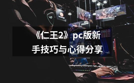 《仁王2》pc版新手技巧与心得分享-第1张-游戏信息-龙启网